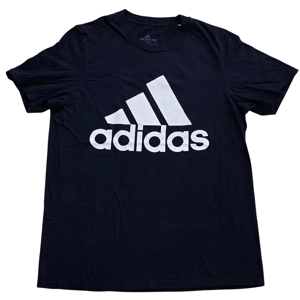 Adidas Amplifier Tee Men's Size M Black Graphic Logo‎ T-Shirt Retro Style